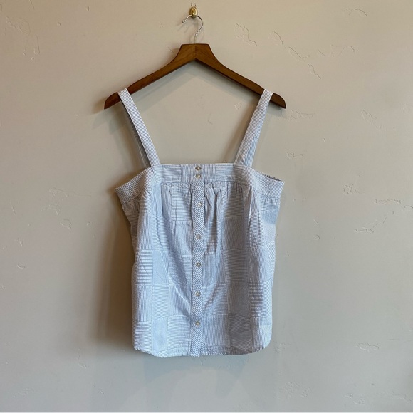 VINEYARD VINES Ocean Breeze Yard Dye Patchwork Button Front Tank Top - Picture 2 of 12